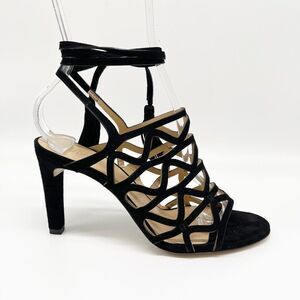 CHLOE Kendal Black Caged Tassel Sandals 